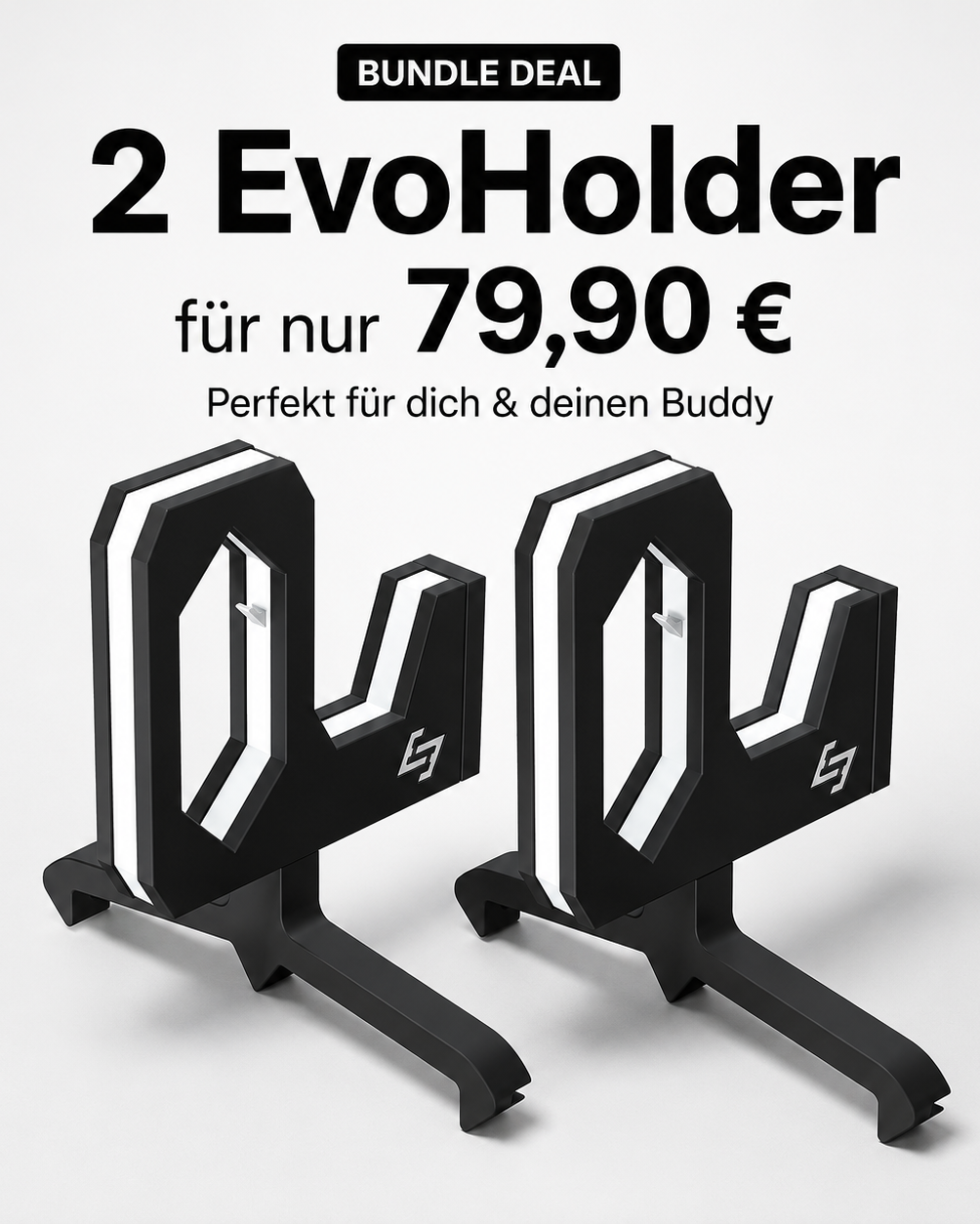 Zwei EvoHolder Wandhalterungen für Partner 