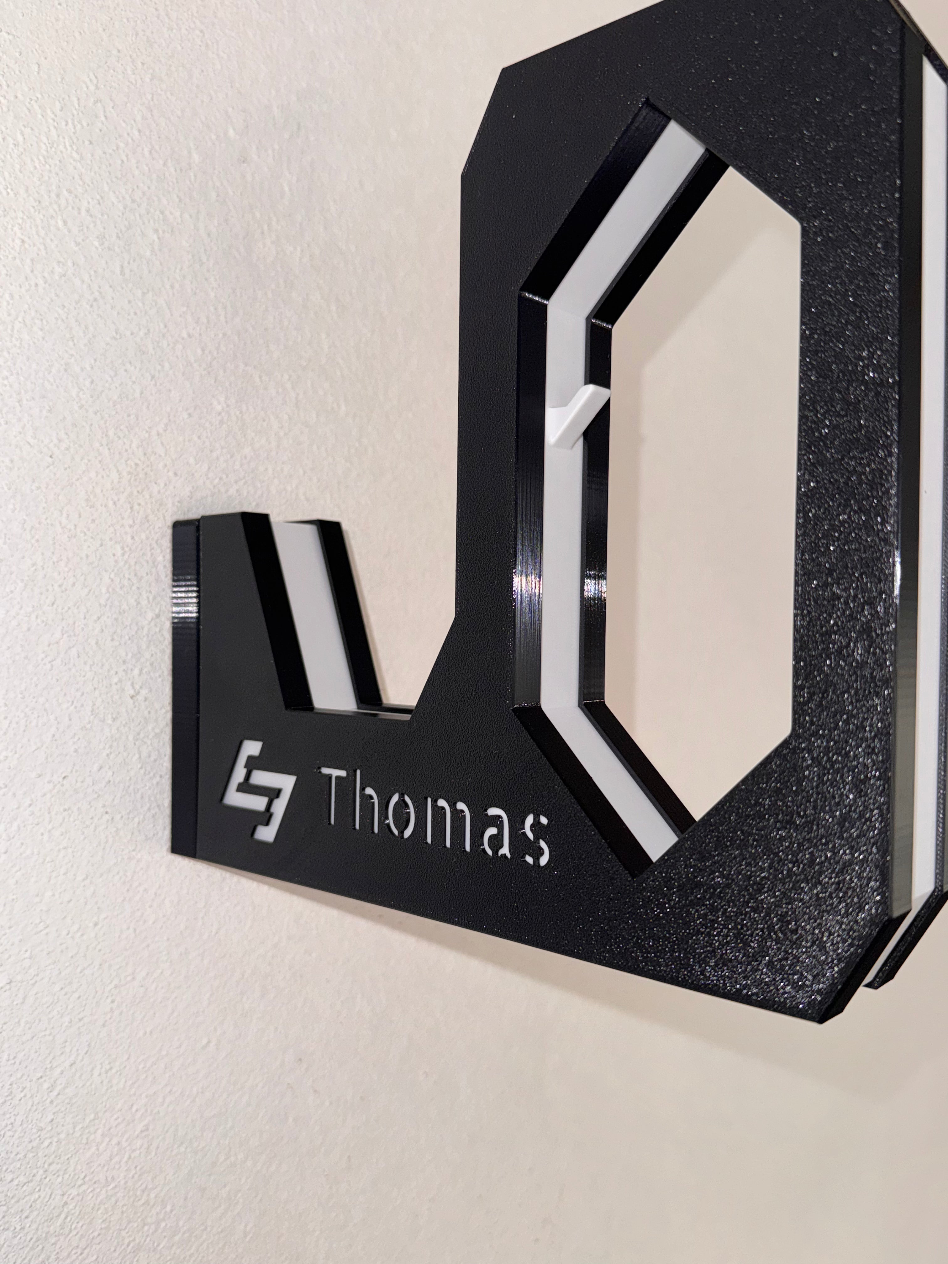 EvoHolder Helmhalterung Garderobe mit Gravur